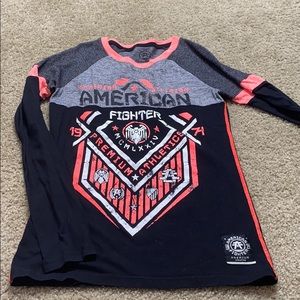 American fighter long sleeve shirt